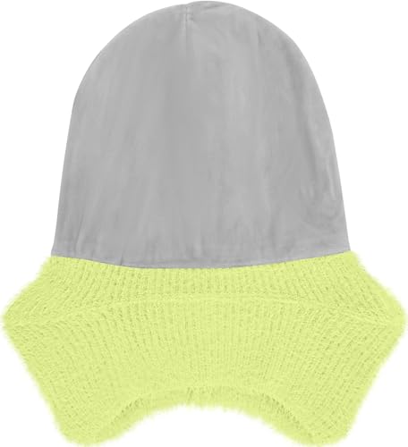 ATNKE Kinder LED Beleuchtete Ohrenklappen Mütze mit Licht,USB Wiederaufladbare 4 LED Laufmütze Stirnlampe Winter Warm Fleece Gefüttert Strick Mütze Geschenke für Jungen und Mädchen