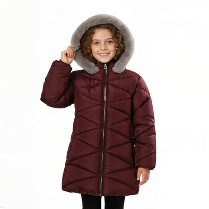 Sunny Sprout Girls' Winter Coats with Hood - Girls' Outerwear Winter Puffer Jacket with Heavy Fleece Lining | Children's Jackets &amp; Coats 