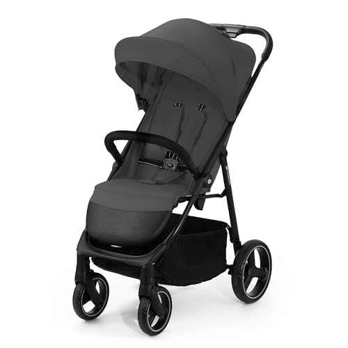 Kinderkraft TRIG 3 Kinderwagen, Kinderbuggy, Liegewagen, Sportwagen, Buggy, Zusammenklappen, Breite und tiefe Sitz, mit Liegeposition, 4 Rad Dämpfung, Große Dach, 5-Punkt-Gurt, bis zu 25 kg, Beige - Meloni2