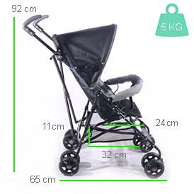 Kidmeister Sitzbuggy S2.0 Buggy Sportwagen Kinderwagen Reisebuggy Jooger OVP (Schwarz) - Meloni2