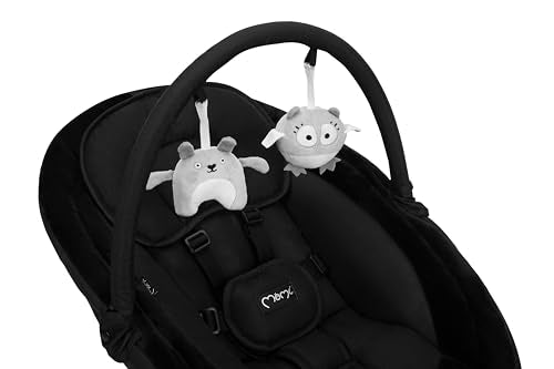 MoMi KENANI baby bouncer for children up to 9 kg, foldable, with remote control &amp; Bluetooth for connecting to a smartphone, battery or power connection, with 5-point safety belt, sun protection, insect net 