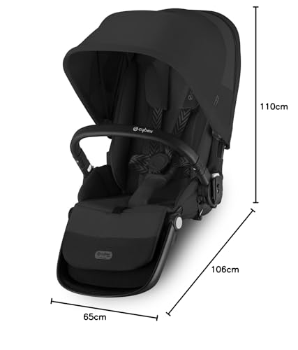 CYBEX Gold Kinderwagen e-GAZELLE S, Ab Geburt bis ca. 4 Jahre, Max. 22 kg (Single-Modus) / 2x 22 kg (Duo-Modus), All-in-1-System mit E-Antrieb und 20+ Konfigurationen, Stone Grey