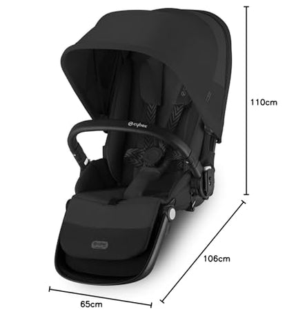 CYBEX Gold Kinderwagen e-GAZELLE S, Ab Geburt bis ca. 4 Jahre, Max. 22 kg (Single-Modus) / 2x 22 kg (Duo-Modus), All-in-1-System mit E-Antrieb und 20+ Konfigurationen, Stone Grey
