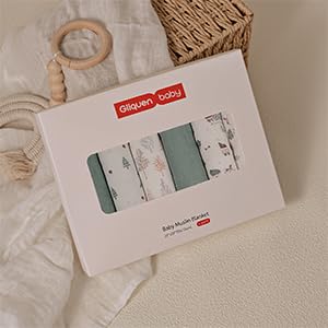 GLLQUEN Musselintücher für Babys, 6 Stück Spucktücher aus Baumwolle 70 cm x 70 cm, saugfähig und atmungsaktiv und ideal zum Reinigen, Abwischen und Abdecken von Neugeborenen
