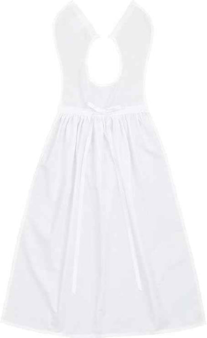 White Cotton Christening Topper with Drawstring Lace and Satin Ribbon - Perfect for Boys and Girls Unisex Christening Cape, Bow White