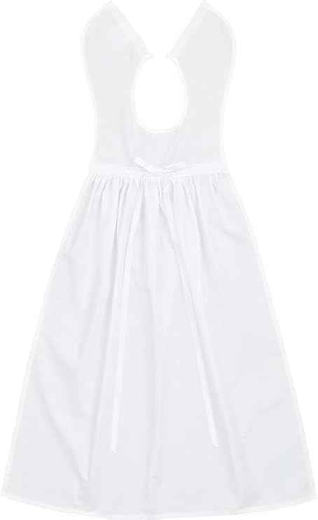 White Cotton Christening Topper with Drawstring Lace and Satin Ribbon - Perfect for Boys and Girls Unisex Christening Cape, Bow White