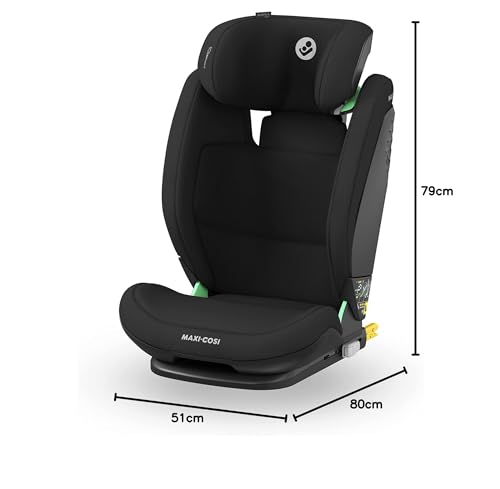 Maxi-Cosi RodiFix S i-Size Kindersitz, 100–150 cm, 3,5–12 Jahre, Autositz Kinder, 3 Liegepositionen, Verstellbare Höhe/Breite, G-CELL Side Impact Protection, AirProtect-Sicherheitskissen, Basic Black - Meloni2