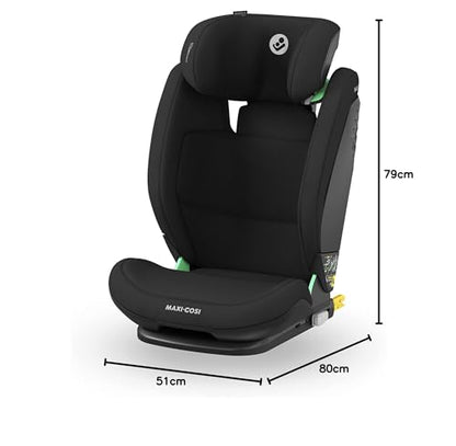 Maxi-Cosi RodiFix S i-Size Kindersitz, 100–150 cm, 3,5–12 Jahre, Autositz Kinder, 3 Liegepositionen, Verstellbare Höhe/Breite, G-CELL Side Impact Protection, AirProtect-Sicherheitskissen, Basic Black - Meloni2