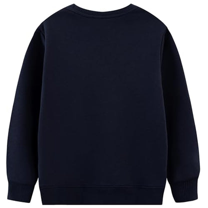 FILOWA Sweatshirt Kinder Junge Leuchtet im Dunkeln Dinosaurier Sweatshirt Astronauten Drucken Pullover Sport Marineblau Langarm Warm Baumwolle Top Jogging Sweatshirt 2-7 Jahre,Gr.92-122