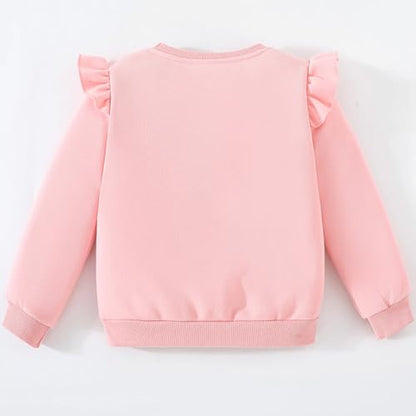 Mädchen Herz Pullover Baumwolle Kinder Valentinstag Sweatshirt Crew Neck Langarm Winter Kleidung Tops 2-7 Jahre