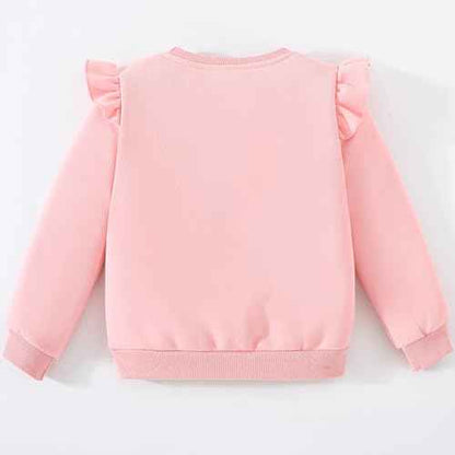 Balkorith Girls' Heart Pullover Cotton Children's Valentine's Day Sweatshirt Crew Neck Long Sleeve Winter Clothing Tops 2-7 Years