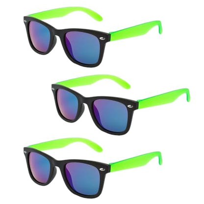 TUONYIS 3 Stück Kinder-Sonnenbrillen für Jungen, klassischer Stil, Retro-Sonnenschutz, Augenbrille, Kleinkind, Kinderbrille, UV400-Schutz, Uni für Jungen und Mädchen