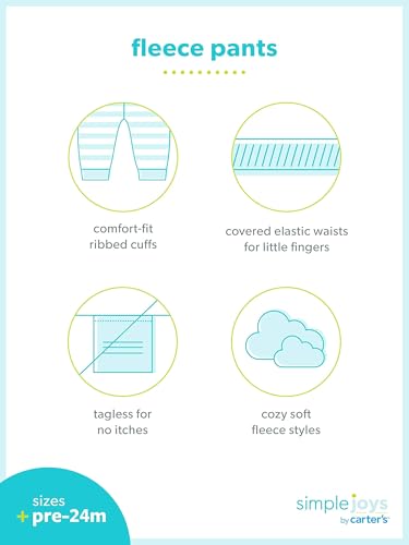 Simple Joys by Carter’s Unisex-Babyhosen 4er-Pack Fleecehosen
