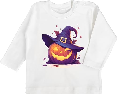 Shirtracer - Baby Long Sleeve Shirt - Babies - Scary Pumpkin | Scary Witch Pumpkin | Scary Pumpkin | Spooky Pumpkin | Pumpkin Face Halloween