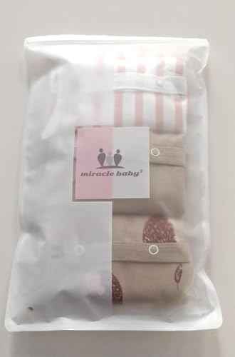 Baby Sleeping Bag Cotton with Feet with Buttons Size 56 62 68 cm for Boys Girls Newborns Pack of 3