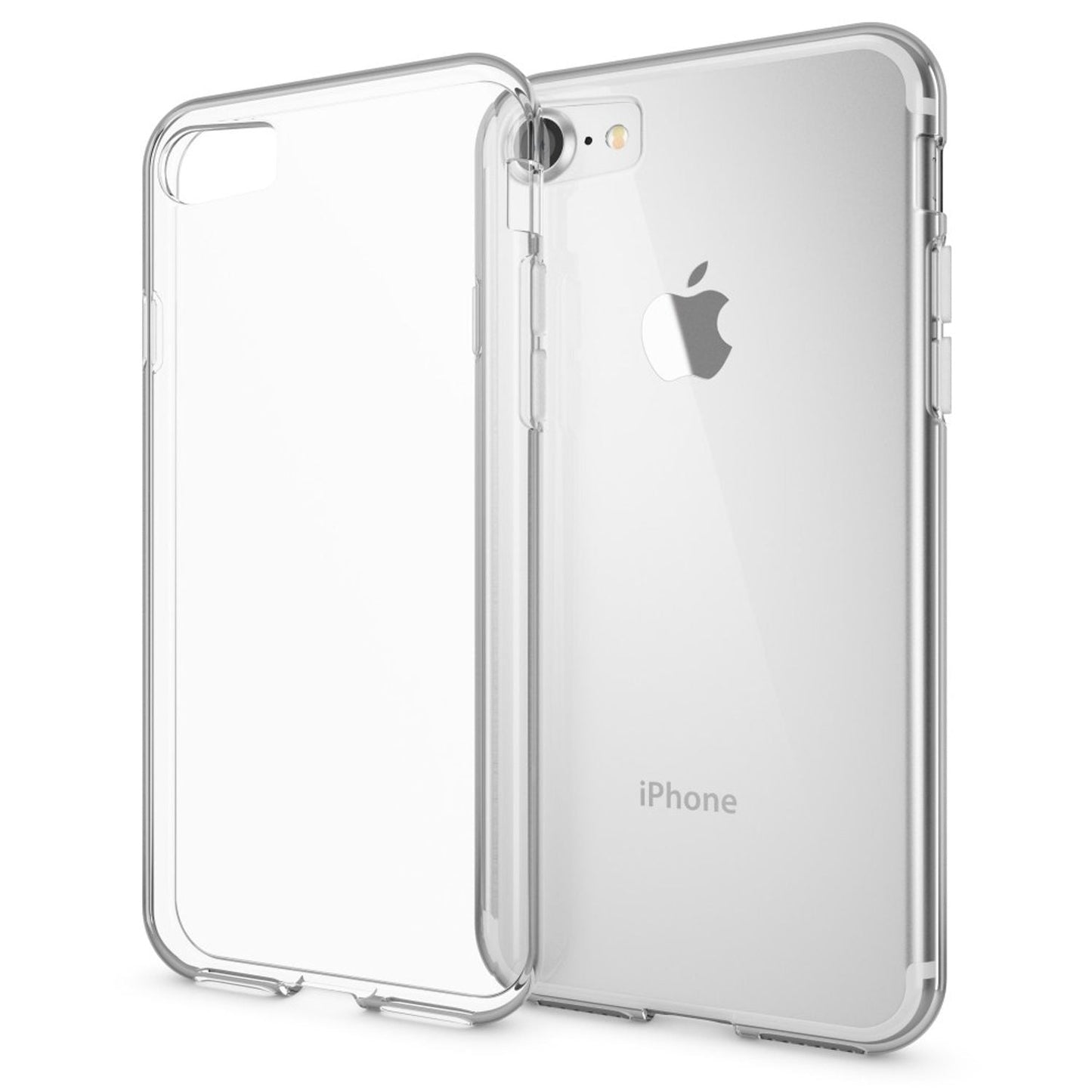 NALIA Transparente Silikonhülle für iPhone 7 / 8 / SE 2020 / SE 2022 – Anti-Gelb & Rutschfest – GLAZE (Handyhülle Kristallklar, Schlank & Stoßfest) – Marke aus Berlin