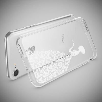 NALIA Handyhülle kompatibel mit iPhone 7, Slim Silikon Motiv Handy-Case Crystal Schutz-Hülle Dünn Durchsichtig, Etui Handy-Tasche Schale Back-Cover Transparent Bumper