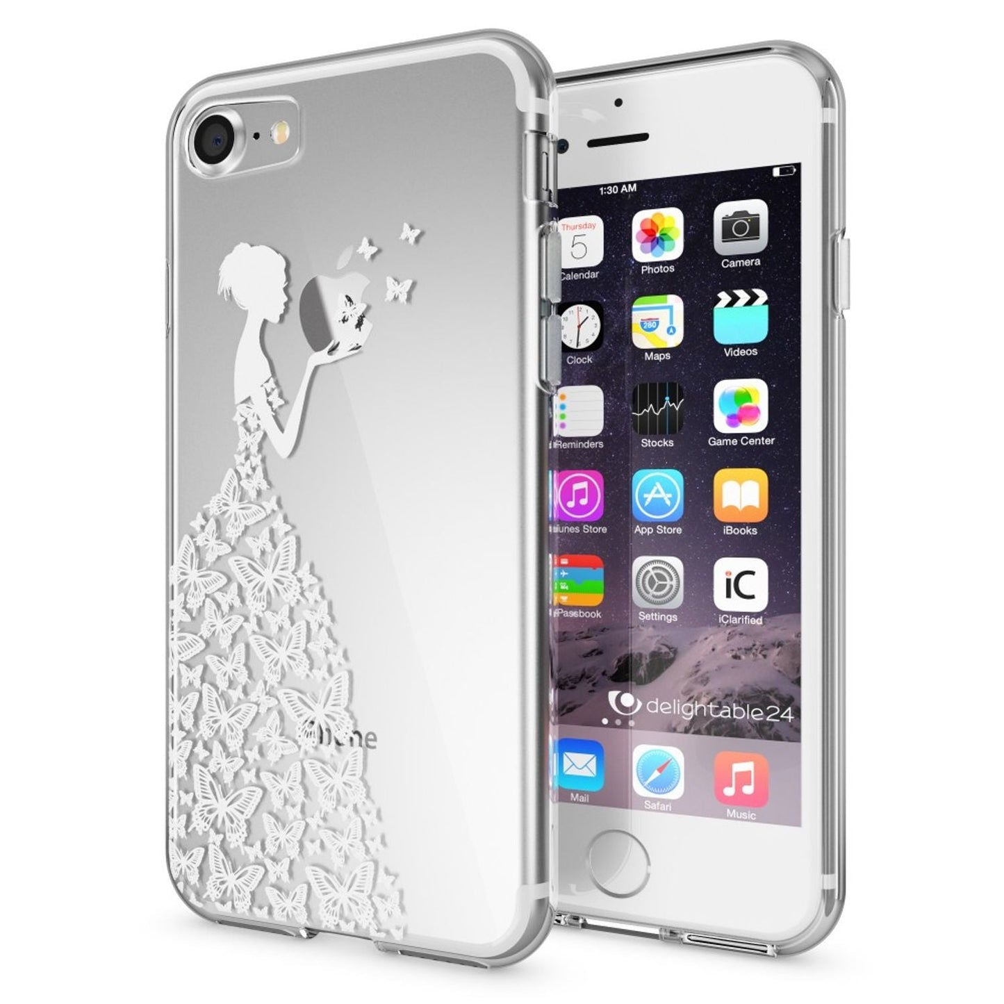 NALIA Handyhülle kompatibel mit iPhone 7, Slim Silikon Motiv Handy-Case Crystal Schutz-Hülle Dünn Durchsichtig, Etui Handy-Tasche Schale Back-Cover Transparent Bumper