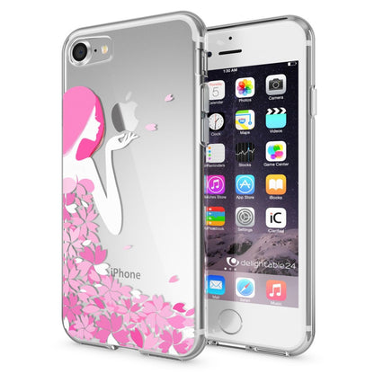 NALIA Handyhülle kompatibel mit iPhone 7, Slim Silikon Motiv Handy-Case Crystal Schutz-Hülle Dünn Durchsichtig, Etui Handy-Tasche Schale Back-Cover Transparent Bumper