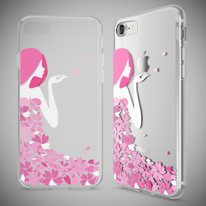 NALIA Handyhülle kompatibel mit iPhone 7, Slim Silikon Motiv Handy-Case Crystal Schutz-Hülle Dünn Durchsichtig, Etui Handy-Tasche Schale Back-Cover Transparent Bumper