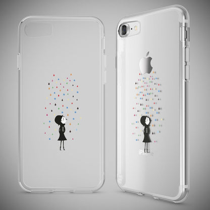 NALIA Handyhülle kompatibel mit iPhone 7, Slim Silikon Motiv Handy-Case Crystal Schutz-Hülle Dünn Durchsichtig, Etui Handy-Tasche Schale Back-Cover Transparent Bumper