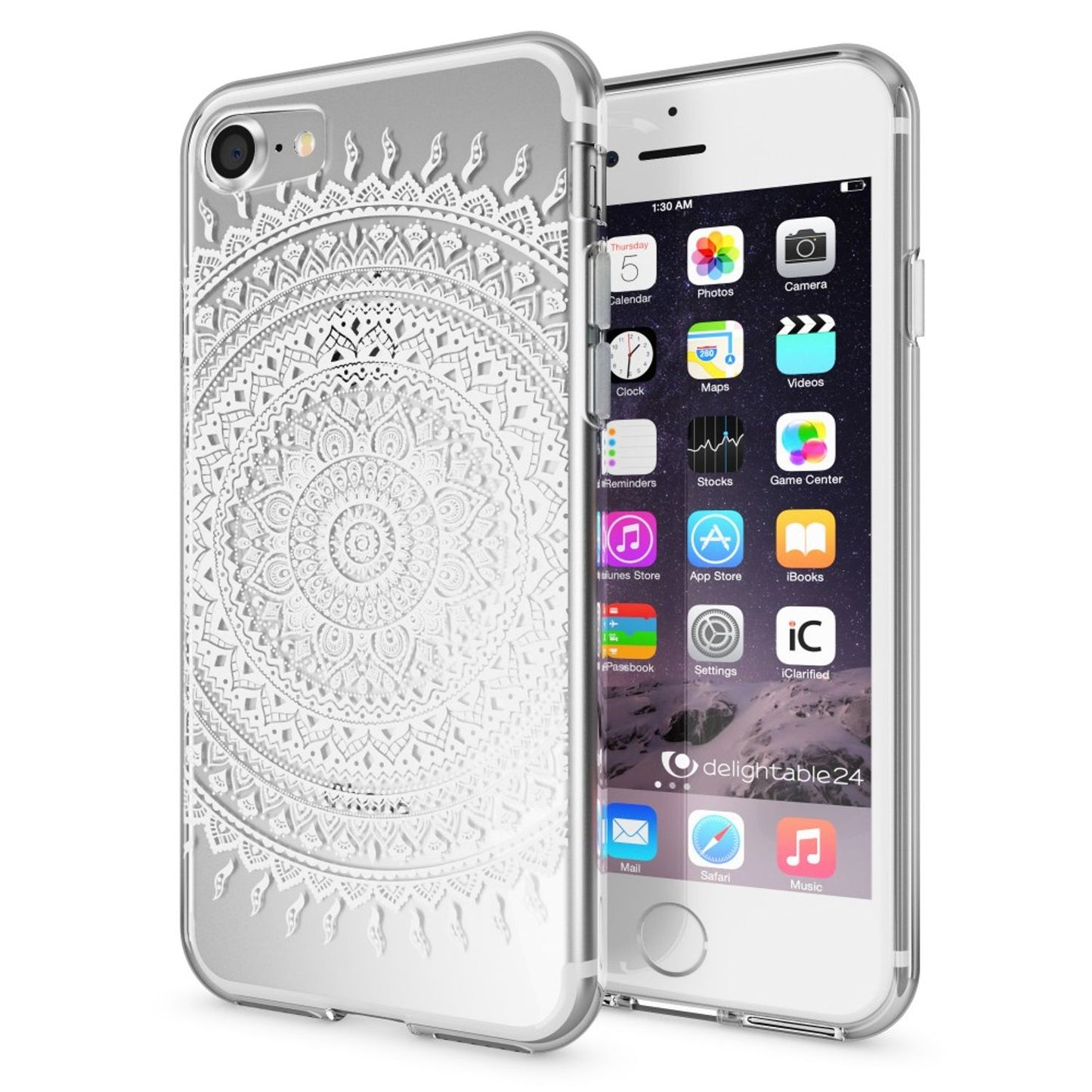 NALIA Handyhülle kompatibel mit iPhone 7, Slim Silikon Motiv Handy-Case Crystal Schutz-Hülle Dünn Durchsichtig, Etui Handy-Tasche Schale Back-Cover Transparent Bumper