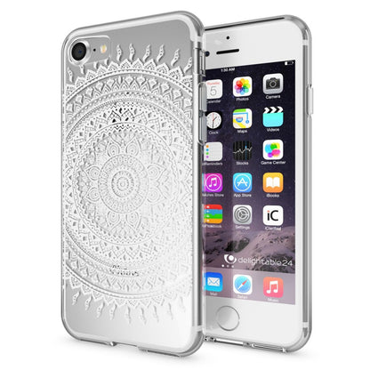 NALIA Handyhülle kompatibel mit iPhone 7, Slim Silikon Motiv Handy-Case Crystal Schutz-Hülle Dünn Durchsichtig, Etui Handy-Tasche Schale Back-Cover Transparent Bumper