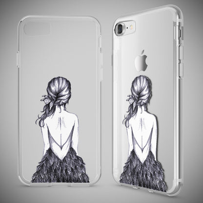 NALIA Handyhülle kompatibel mit iPhone 7, Slim Silikon Motiv Handy-Case Crystal Schutz-Hülle Dünn Durchsichtig, Etui Handy-Tasche Schale Back-Cover Transparent Bumper