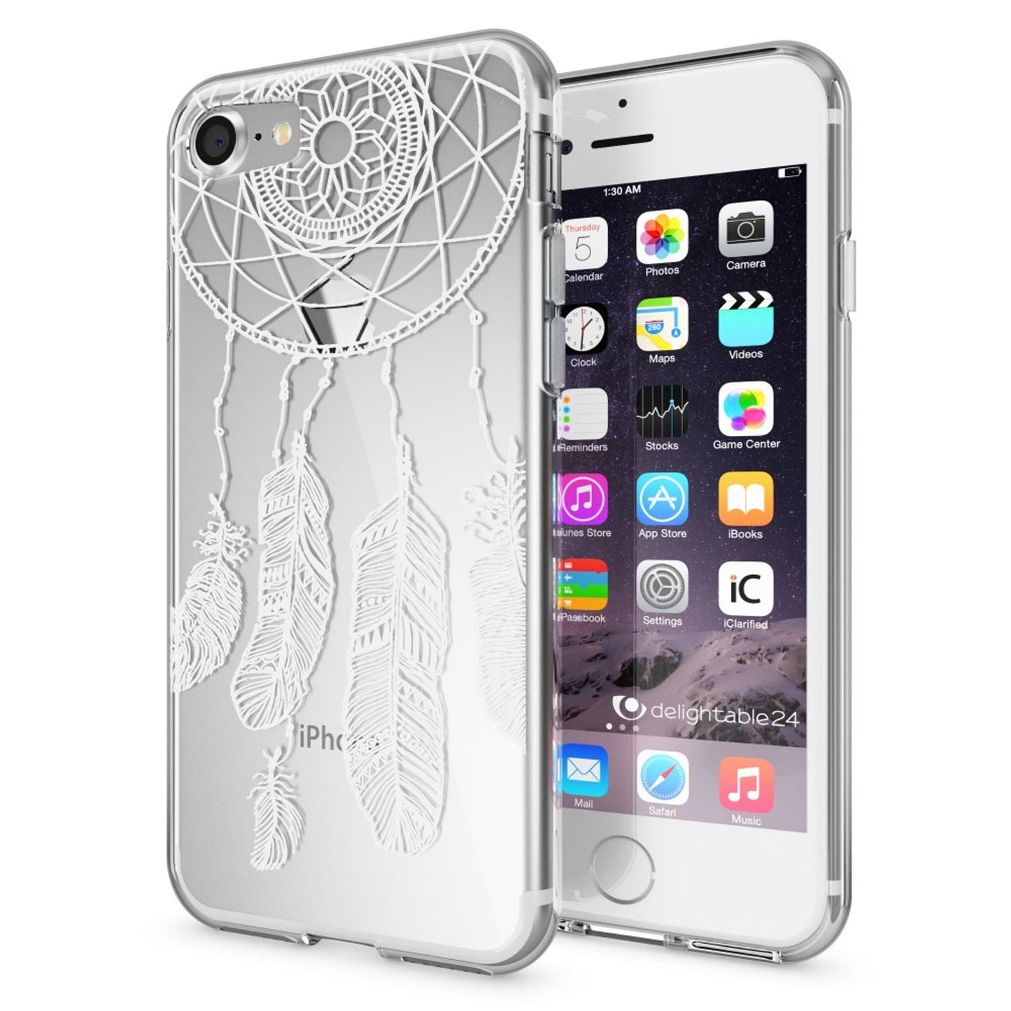 NALIA Handyhülle kompatibel mit iPhone 7, Slim Silikon Motiv Handy-Case Crystal Schutz-Hülle Dünn Durchsichtig, Etui Handy-Tasche Schale Back-Cover Transparent Bumper