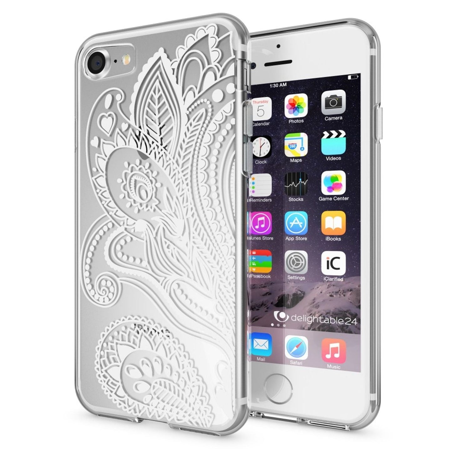 NALIA Handyhülle kompatibel mit iPhone 7, Slim Silikon Motiv Handy-Case Crystal Schutz-Hülle Dünn Durchsichtig, Etui Handy-Tasche Schale Back-Cover Transparent Bumper