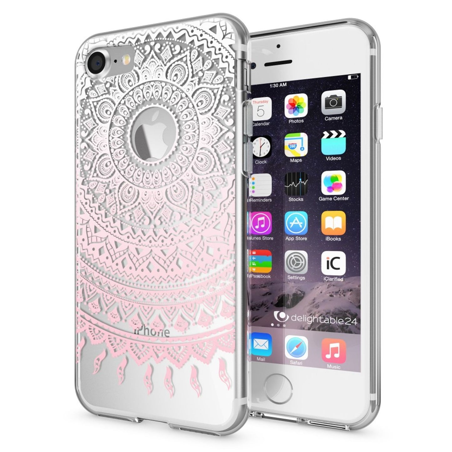 NALIA Handyhülle kompatibel mit iPhone 7, Slim Silikon Motiv Handy-Case Crystal Schutz-Hülle Dünn Durchsichtig, Etui Handy-Tasche Schale Back-Cover Transparent Bumper