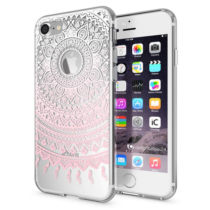 NALIA Handyhülle kompatibel mit iPhone 7, Slim Silikon Motiv Handy-Case Crystal Schutz-Hülle Dünn Durchsichtig, Etui Handy-Tasche Schale Back-Cover Transparent Bumper