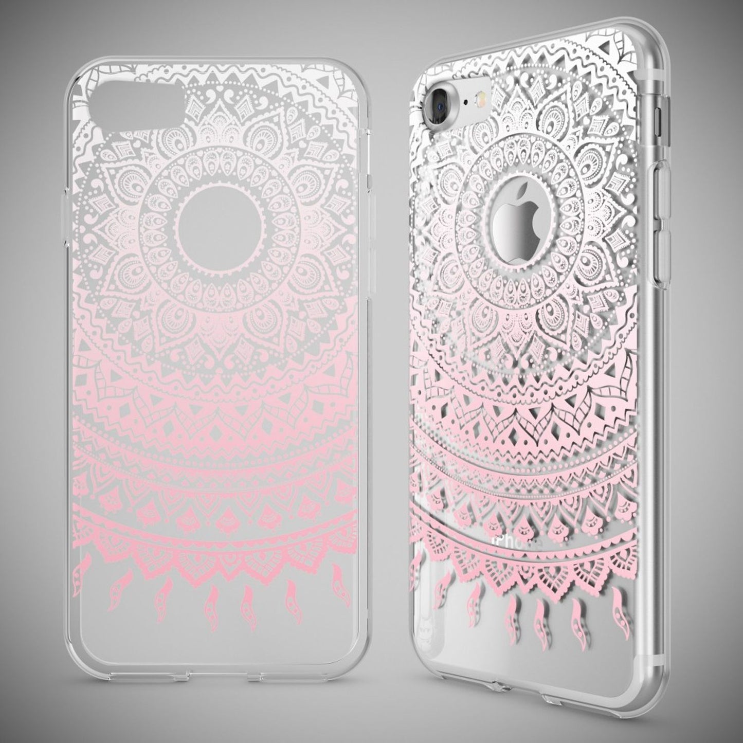 NALIA Handyhülle kompatibel mit iPhone 7, Slim Silikon Motiv Handy-Case Crystal Schutz-Hülle Dünn Durchsichtig, Etui Handy-Tasche Schale Back-Cover Transparent Bumper