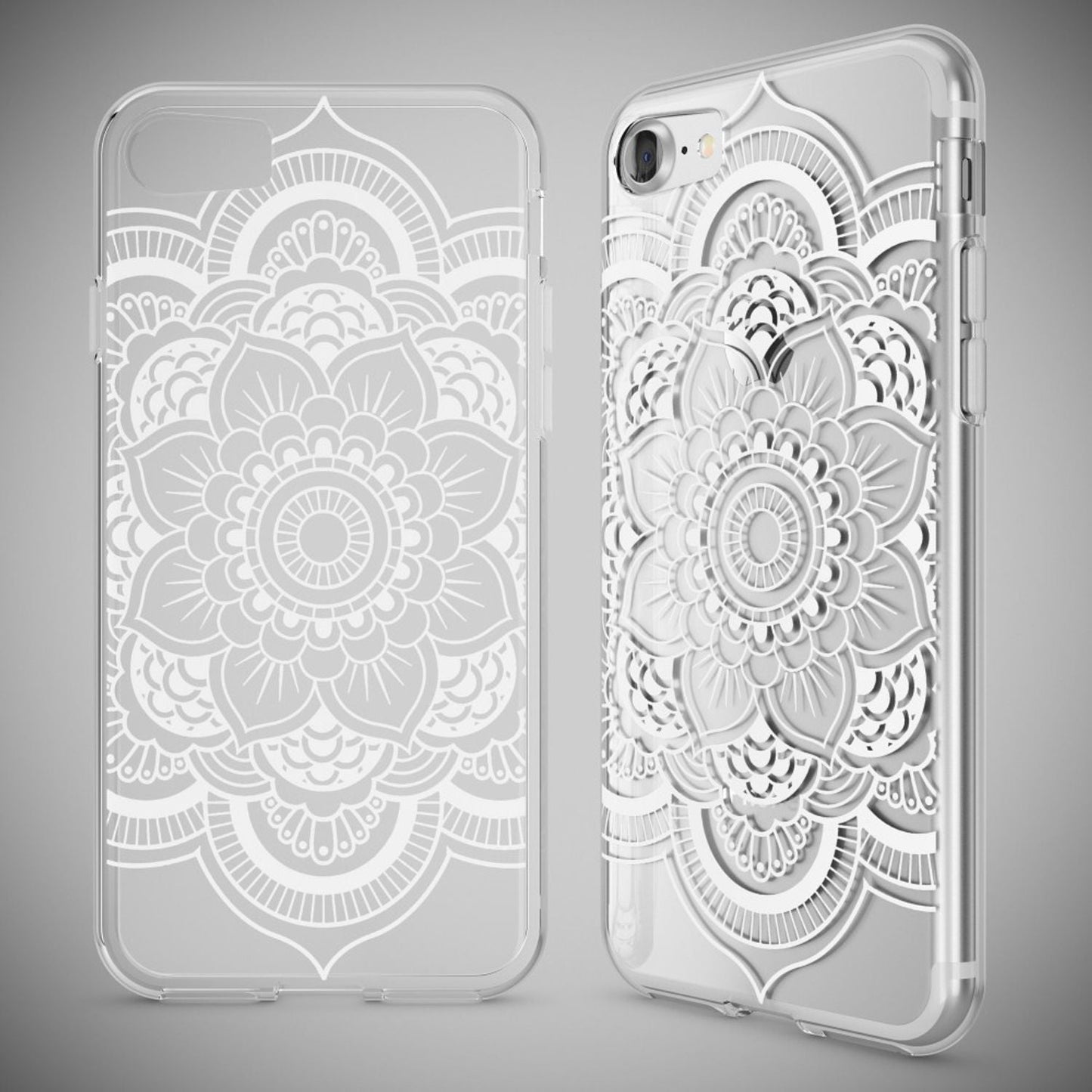NALIA Handyhülle kompatibel mit iPhone 7, Slim Silikon Motiv Handy-Case Crystal Schutz-Hülle Dünn Durchsichtig, Etui Handy-Tasche Schale Back-Cover Transparent Bumper