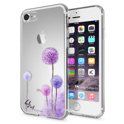 NALIA Handyhülle kompatibel mit iPhone 7, Slim Silikon Motiv Handy-Case Crystal Schutz-Hülle Dünn Durchsichtig, Etui Handy-Tasche Schale Back-Cover Transparent Bumper