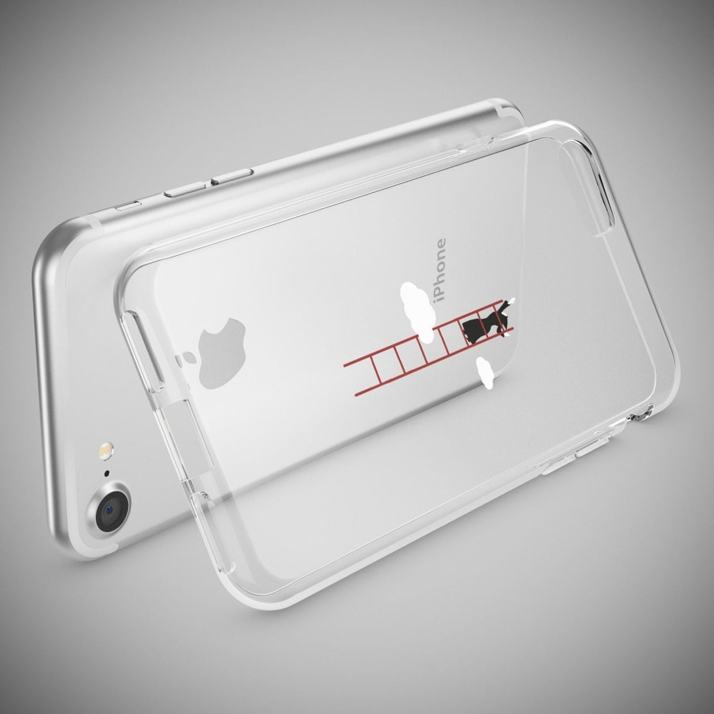 NALIA Handyhülle kompatibel mit iPhone 7, Slim Silikon Motiv Handy-Case Crystal Schutz-Hülle Dünn Durchsichtig, Etui Handy-Tasche Schale Back-Cover Transparent Bumper