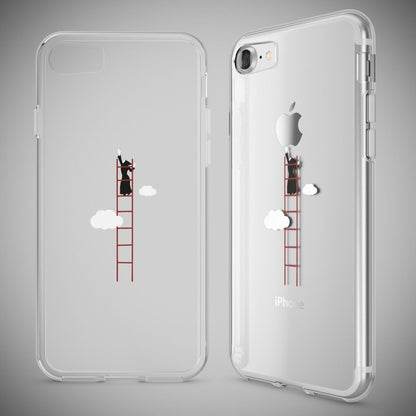 NALIA Handyhülle kompatibel mit iPhone 7, Slim Silikon Motiv Handy-Case Crystal Schutz-Hülle Dünn Durchsichtig, Etui Handy-Tasche Schale Back-Cover Transparent Bumper