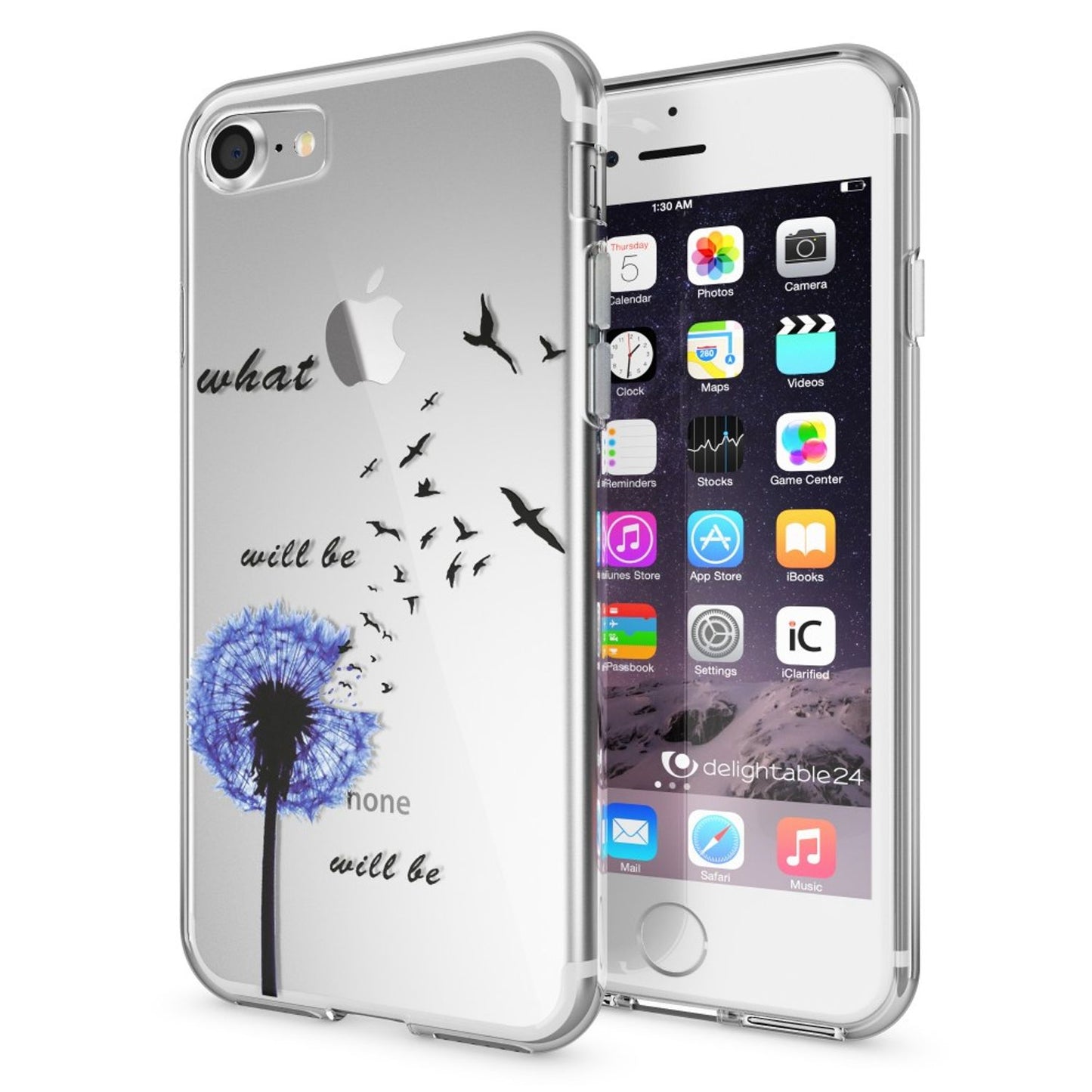 NALIA Handyhülle kompatibel mit iPhone 7, Slim Silikon Motiv Handy-Case Crystal Schutz-Hülle Dünn Durchsichtig, Etui Handy-Tasche Schale Back-Cover Transparent Bumper