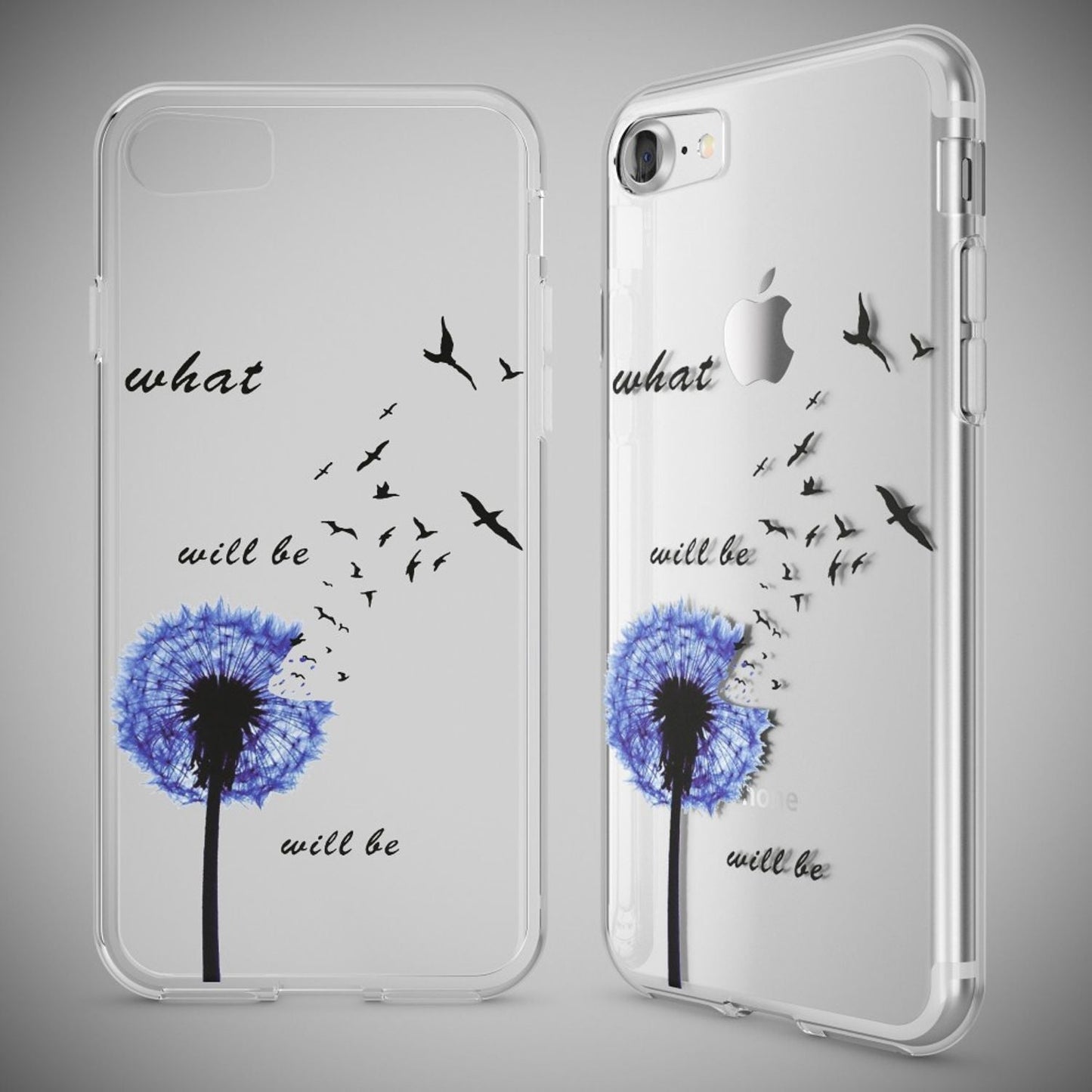 NALIA Handyhülle kompatibel mit iPhone 7, Slim Silikon Motiv Handy-Case Crystal Schutz-Hülle Dünn Durchsichtig, Etui Handy-Tasche Schale Back-Cover Transparent Bumper