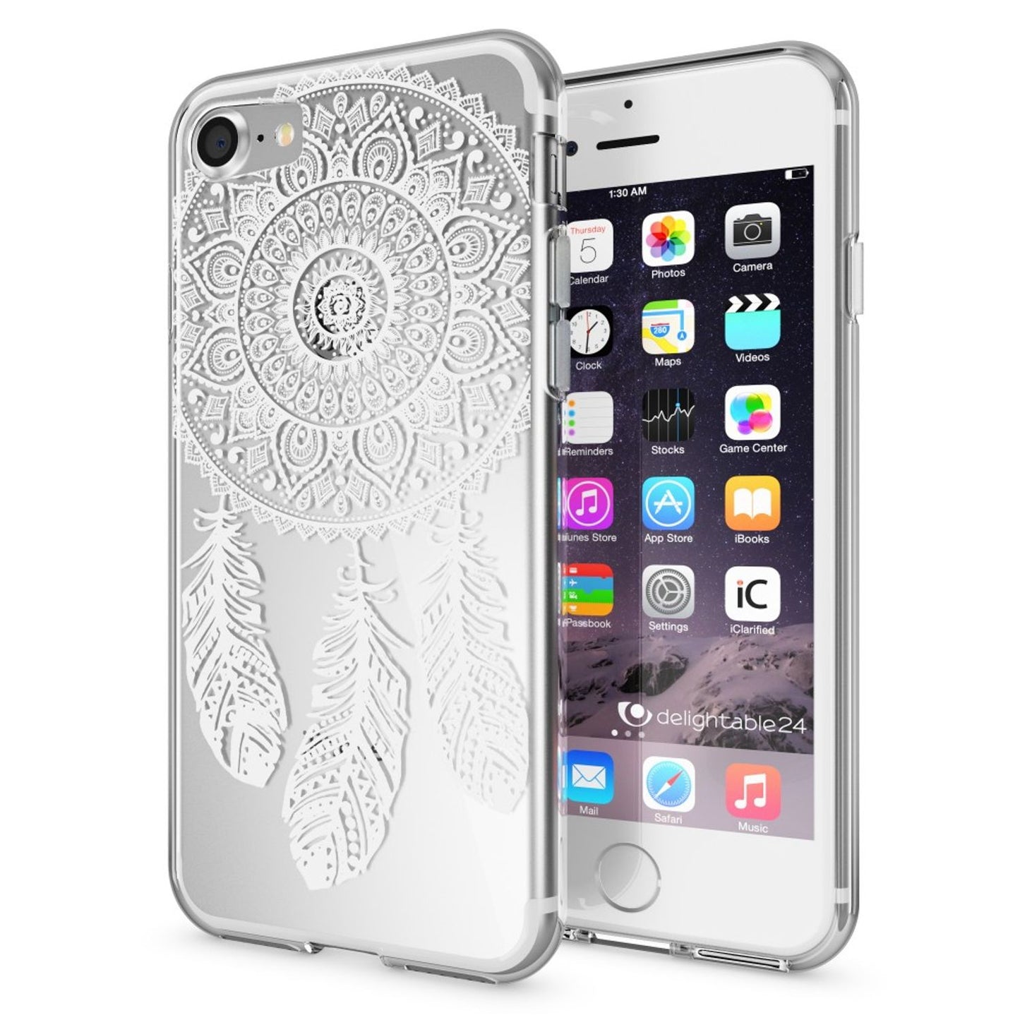 NALIA Handyhülle kompatibel mit iPhone 7, Slim Silikon Motiv Handy-Case Crystal Schutz-Hülle Dünn Durchsichtig, Etui Handy-Tasche Schale Back-Cover Transparent Bumper