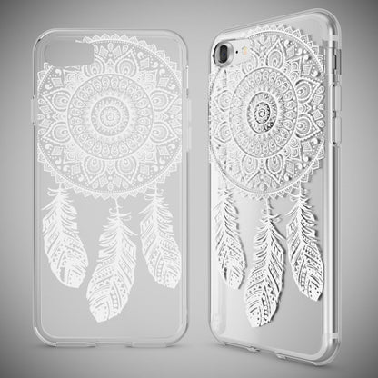 NALIA Handyhülle kompatibel mit iPhone 7, Slim Silikon Motiv Handy-Case Crystal Schutz-Hülle Dünn Durchsichtig, Etui Handy-Tasche Schale Back-Cover Transparent Bumper