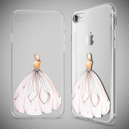 NALIA Handyhülle kompatibel mit iPhone 7, Slim Silikon Motiv Handy-Case Crystal Schutz-Hülle Dünn Durchsichtig, Etui Handy-Tasche Schale Back-Cover Transparent Bumper