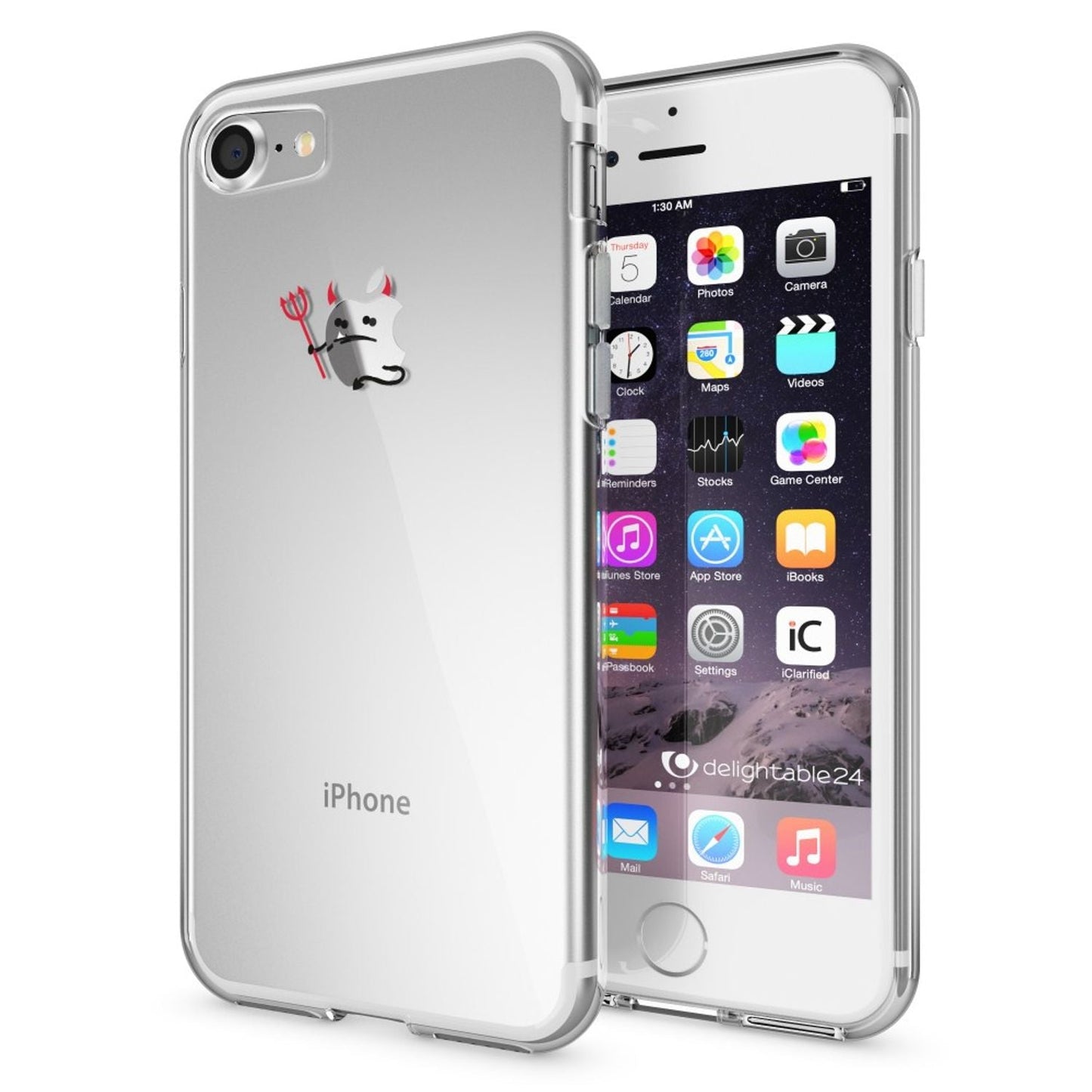 NALIA Handyhülle kompatibel mit iPhone 7, Slim Silikon Motiv Handy-Case Crystal Schutz-Hülle Dünn Durchsichtig, Etui Handy-Tasche Schale Back-Cover Transparent Bumper