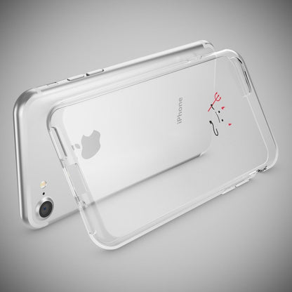 NALIA Handyhülle kompatibel mit iPhone 7, Slim Silikon Motiv Handy-Case Crystal Schutz-Hülle Dünn Durchsichtig, Etui Handy-Tasche Schale Back-Cover Transparent Bumper
