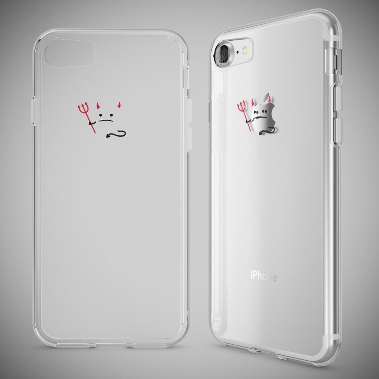 NALIA Handyhülle kompatibel mit iPhone 7, Slim Silikon Motiv Handy-Case Crystal Schutz-Hülle Dünn Durchsichtig, Etui Handy-Tasche Schale Back-Cover Transparent Bumper