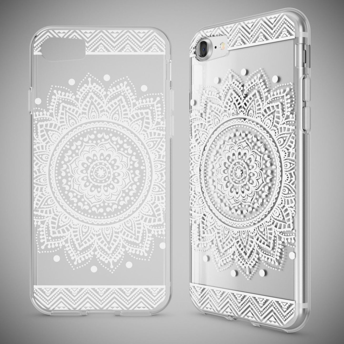 NALIA Handyhülle kompatibel mit iPhone 7, Slim Silikon Motiv Handy-Case Crystal Schutz-Hülle Dünn Durchsichtig, Etui Handy-Tasche Schale Back-Cover Transparent Bumper