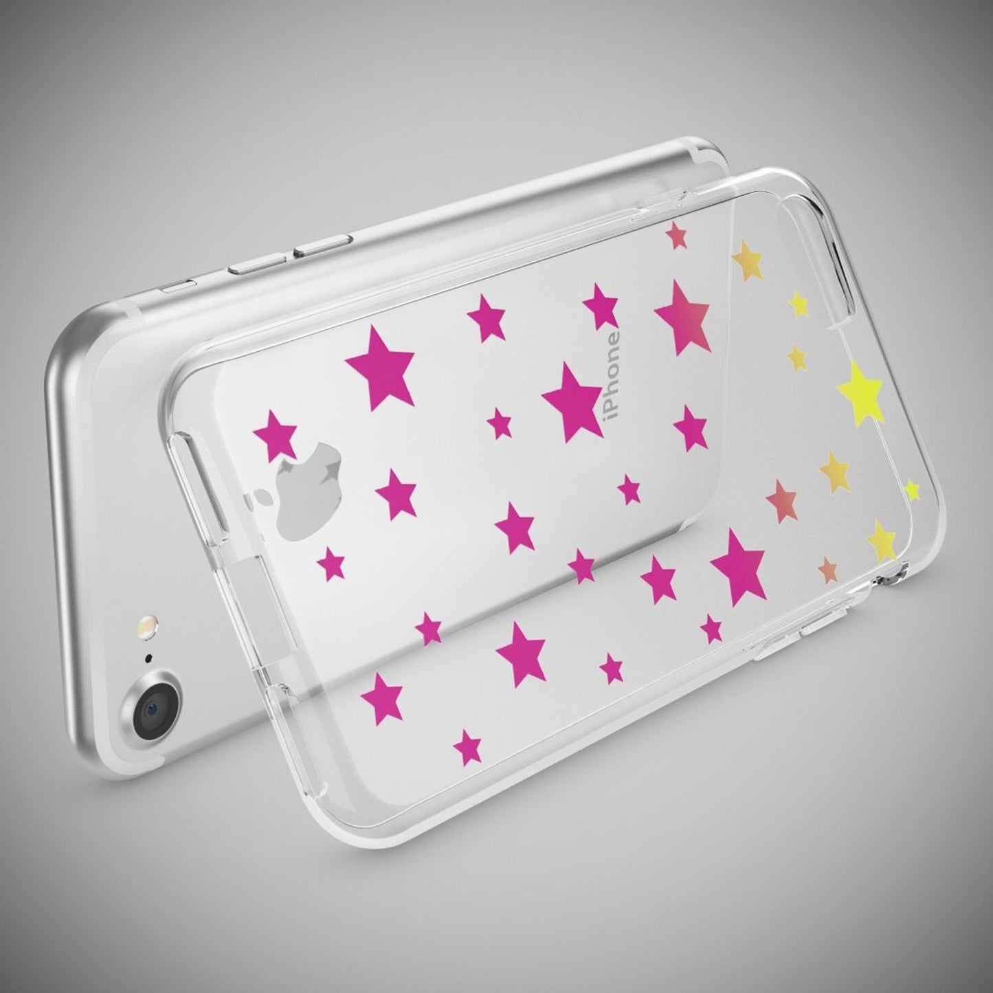 NALIA Handyhülle kompatibel mit iPhone 7, Slim Silikon Motiv Handy-Case Crystal Schutz-Hülle Dünn Durchsichtig, Etui Handy-Tasche Schale Back-Cover Transparent Bumper