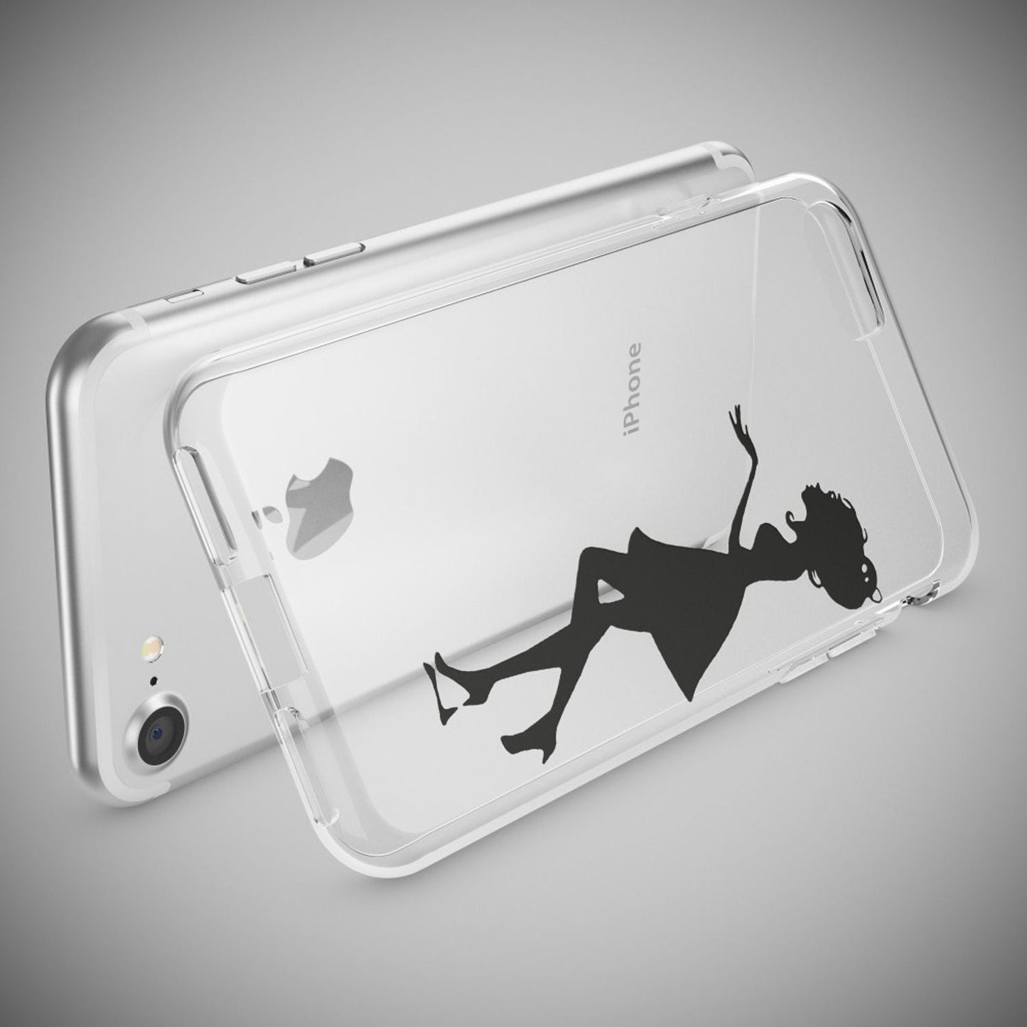 NALIA Handyhülle kompatibel mit iPhone 7, Slim Silikon Motiv Handy-Case Crystal Schutz-Hülle Dünn Durchsichtig, Etui Handy-Tasche Schale Back-Cover Transparent Bumper