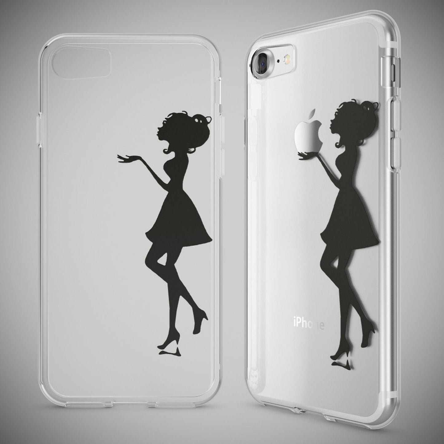 NALIA Handyhülle kompatibel mit iPhone 7, Slim Silikon Motiv Handy-Case Crystal Schutz-Hülle Dünn Durchsichtig, Etui Handy-Tasche Schale Back-Cover Transparent Bumper