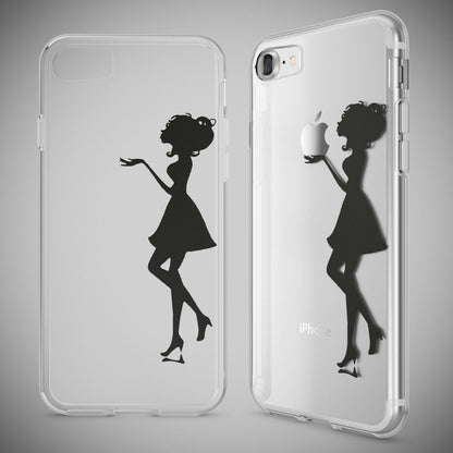 NALIA Handyhülle kompatibel mit iPhone 7, Slim Silikon Motiv Handy-Case Crystal Schutz-Hülle Dünn Durchsichtig, Etui Handy-Tasche Schale Back-Cover Transparent Bumper